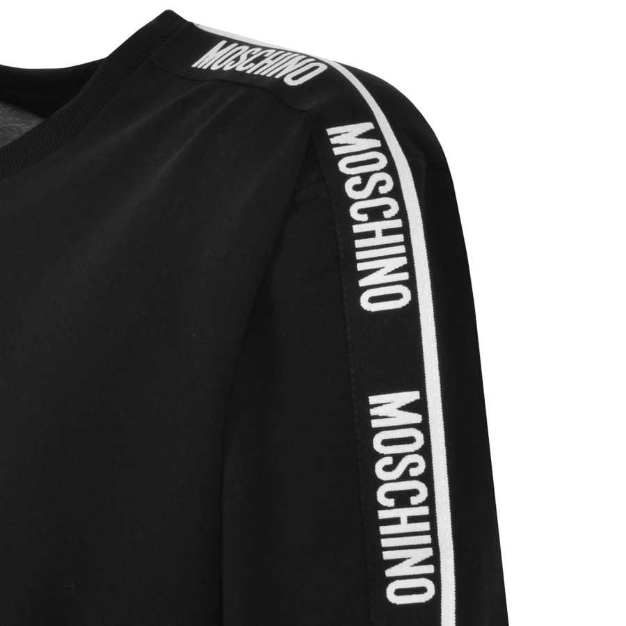 Moschino Tape Logo Sweatshirt Black Mainline Menswear Denmark